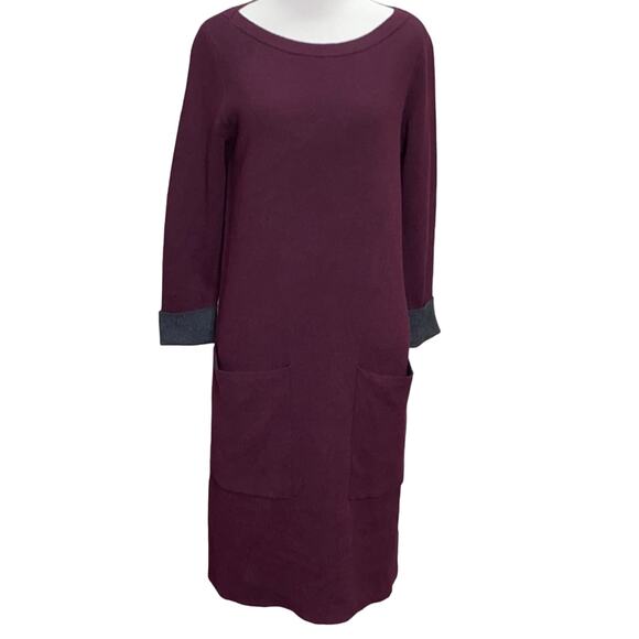 Nicole Miller New York Maroon Sweater Dress Size Small NWT - Picture 1 of 8